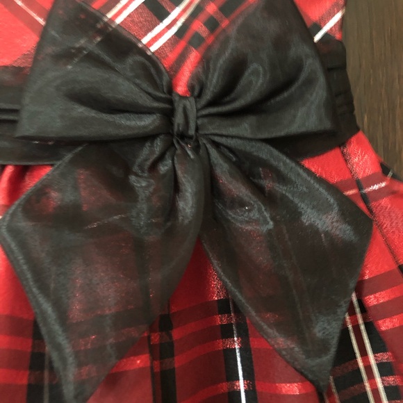 Bonnie Jean red plaid Christmas dress girls size 6 - Picture 2 of 9